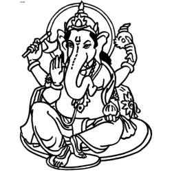 Раскраска: Индуистская мифология: Ганеш (Боги и богини) #96860 - Бесплатные раскраски для печати