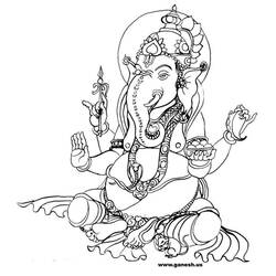 Раскраска: Индуистская мифология: Ганеш (Боги и богини) #96861 - Бесплатные раскраски для печати