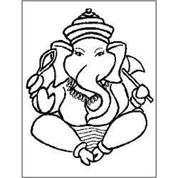 Раскраска: Индуистская мифология: Ганеш (Боги и богини) #96863 - Бесплатные раскраски для печати