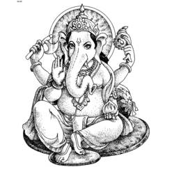 Раскраска: Индуистская мифология: Ганеш (Боги и богини) #96864 - Бесплатные раскраски для печати