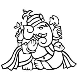 Раскраска: Индуистская мифология: Ганеш (Боги и богини) #96867 - Бесплатные раскраски для печати