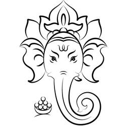 Раскраска: Индуистская мифология: Ганеш (Боги и богини) #96874 - Бесплатные раскраски для печати