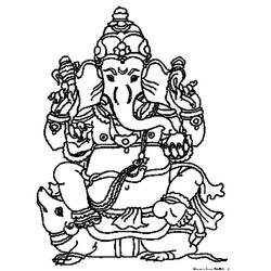 Раскраска: Индуистская мифология: Ганеш (Боги и богини) #96878 - Бесплатные раскраски для печати
