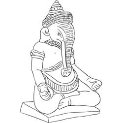 Раскраска: Индуистская мифология: Ганеш (Боги и богини) #96879 - Бесплатные раскраски для печати