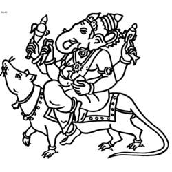 Раскраска: Индуистская мифология: Ганеш (Боги и богини) #96884 - Бесплатные раскраски для печати