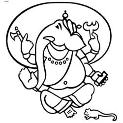 Раскраска: Индуистская мифология: Ганеш (Боги и богини) #96886 - Бесплатные раскраски для печати
