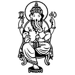 Раскраска: Индуистская мифология: Ганеш (Боги и богини) #96889 - Бесплатные раскраски для печати