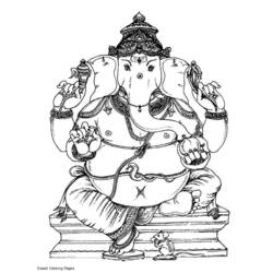 Раскраска: Индуистская мифология: Ганеш (Боги и богини) #96897 - Бесплатные раскраски для печати