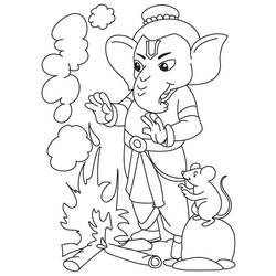 Раскраска: Индуистская мифология: Ганеш (Боги и богини) #96929 - Бесплатные раскраски для печати