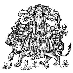 Раскраска: Индуистская мифология: Ганеш (Боги и богини) #96958 - Бесплатные раскраски для печати