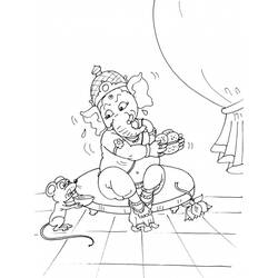 Раскраска: Индуистская мифология: Ганеш (Боги и богини) #96981 - Бесплатные раскраски для печати