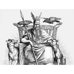 Раскраска: Скандинавская мифология (Боги и богини) #110422 - Бесплатные раскраски для печати