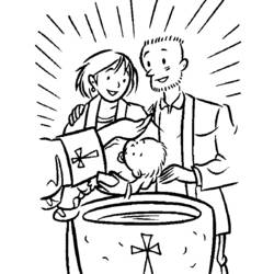 Раскраски: крещение - Бесплатные раскраски для печати