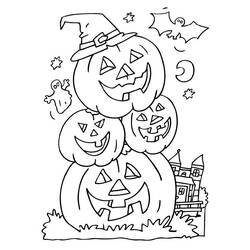 Раскраска: Хэллоуин (Праздники и особые случаи) #55145 - Бесплатные раскраски для печати