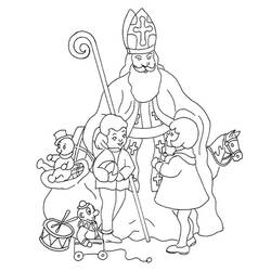 Раскраска: Святой николай (Праздники и особые случаи) #59080 - Бесплатные раскраски для печати