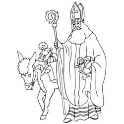 Раскраска: Святой николай (Праздники и особые случаи) #59101 - Бесплатные раскраски для печати