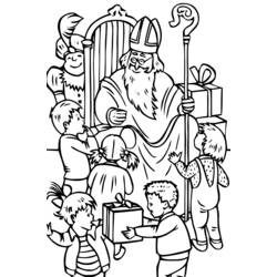 Раскраска: Святой николай (Праздники и особые случаи) #59107 - Бесплатные раскраски для печати