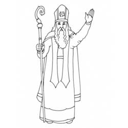 Раскраска: Святой николай (Праздники и особые случаи) #59127 - Бесплатные раскраски для печати
