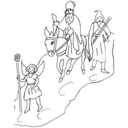 Раскраска: Святой николай (Праздники и особые случаи) #59158 - Бесплатные раскраски для печати