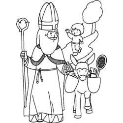 Раскраска: Святой николай (Праздники и особые случаи) #59226 - Бесплатные раскраски для печати