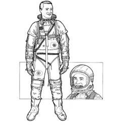 Раскраска: космонавт (Профессии и профессии) #87595 - Бесплатные раскраски для печати