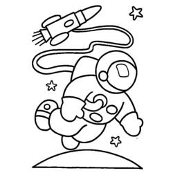 Раскраска: космонавт (Профессии и профессии) #87597 - Бесплатные раскраски для печати