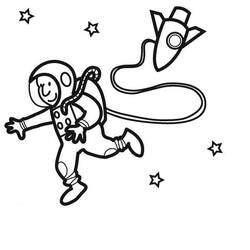 Раскраска: космонавт (Профессии и профессии) #87598 - Бесплатные раскраски для печати