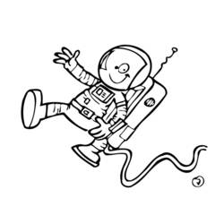 Раскраска: космонавт (Профессии и профессии) #87600 - Бесплатные раскраски для печати