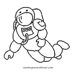Раскраска: космонавт (Профессии и профессии) #87602 - Бесплатные раскраски для печати