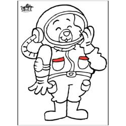 Раскраска: космонавт (Профессии и профессии) #87603 - Бесплатные раскраски для печати