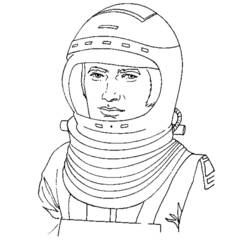 Раскраска: космонавт (Профессии и профессии) #87604 - Бесплатные раскраски для печати