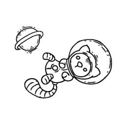 Раскраска: космонавт (Профессии и профессии) #87610 - Бесплатные раскраски для печати