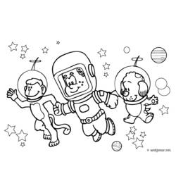 Раскраска: космонавт (Профессии и профессии) #87614 - Бесплатные раскраски для печати