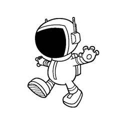 Раскраска: космонавт (Профессии и профессии) #87617 - Бесплатные раскраски для печати