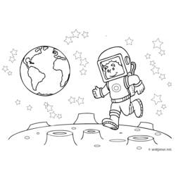 Раскраска: космонавт (Профессии и профессии) #87618 - Бесплатные раскраски для печати