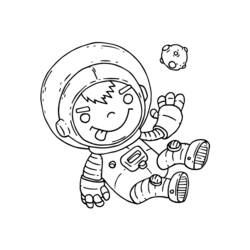 Раскраска: космонавт (Профессии и профессии) #87619 - Бесплатные раскраски для печати