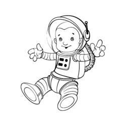 Раскраска: космонавт (Профессии и профессии) #87630 - Бесплатные раскраски для печати