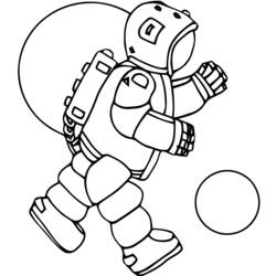 Раскраска: космонавт (Профессии и профессии) #87642 - Бесплатные раскраски для печати