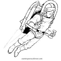 Раскраска: космонавт (Профессии и профессии) #87646 - Бесплатные раскраски для печати