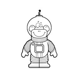 Раскраска: космонавт (Профессии и профессии) #87672 - Бесплатные раскраски для печати