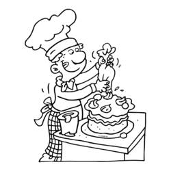 Раскраска: пекарь (Профессии и профессии) #89864 - Бесплатные раскраски для печати