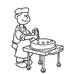 Раскраска: пекарь (Профессии и профессии) #89865 - Бесплатные раскраски для печати