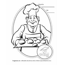 Раскраска: пекарь (Профессии и профессии) #89906 - Бесплатные раскраски для печати