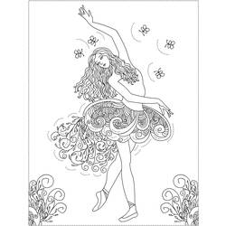 Раскраска: Танцор (Профессии и профессии) #92200 - Бесплатные раскраски для печати