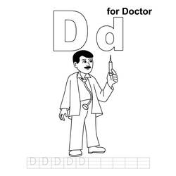Раскраска: Доктор / Доктор (Профессии и профессии) #93509 - Бесплатные раскраски для печати
