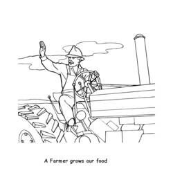 Раскраска: фермер (Профессии и профессии) #96269 - Бесплатные раскраски для печати