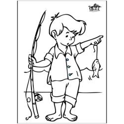 Раскраска: рыбак (Профессии и профессии) #103954 - Бесплатные раскраски для печати