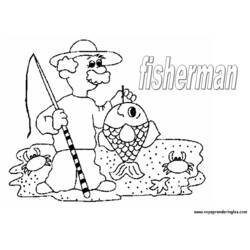 Раскраска: рыбак (Профессии и профессии) #104044 - Бесплатные раскраски для печати