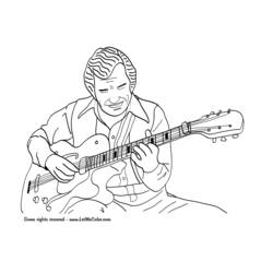 Раскраска: гитарист (Профессии и профессии) #98058 - Бесплатные раскраски для печати