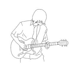 Раскраска: гитарист (Профессии и профессии) #98065 - Бесплатные раскраски для печати